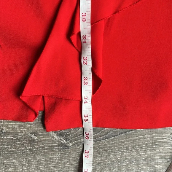 ALC Clarence Ruffled Front Dress Red - Picture 12 of 12